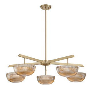 Hubbard LED Chandelier in Noble Brass