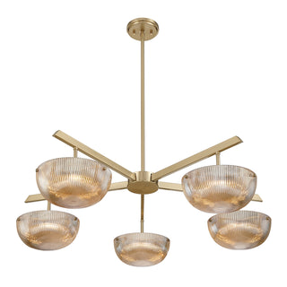 Hubbard LED Chandelier in Noble Brass