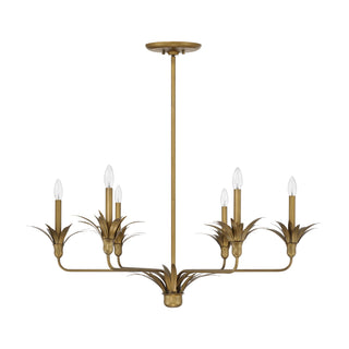 Strathmore Six Light Chandelier in Antique Patina