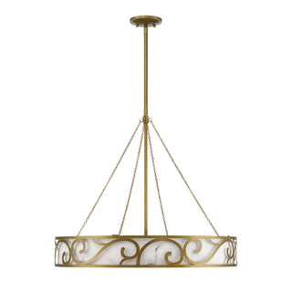 Halstead Eight Light Chandelier in Antique Patina