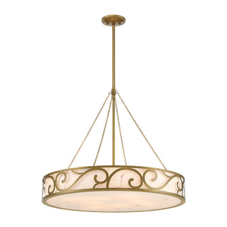 Halstead Eight Light Chandelier in Antique Patina