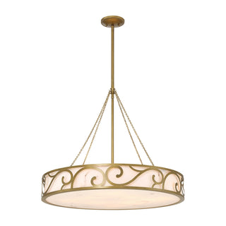 Halstead Eight Light Chandelier in Antique Patina