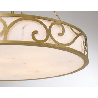 Halstead Eight Light Chandelier in Antique Patina
