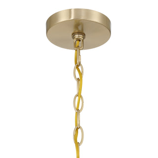 Sheldon Five Light Chandelier in Noble Brass