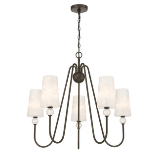 Sheldon Five Light Chandelier in Mediterranean Bronze