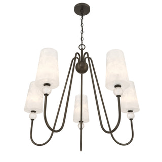 Sheldon Five Light Chandelier in Mediterranean Bronze