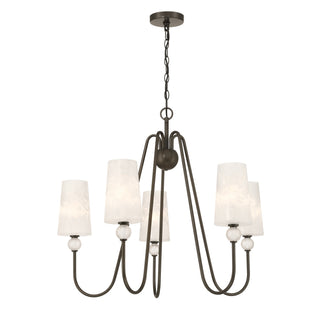 Sheldon Five Light Chandelier in Mediterranean Bronze