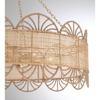 Shawnee Eight Light Chandelier in Warm Brass