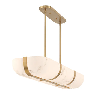 Chalfont Four Light Chandelier in Warm Brass