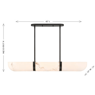 Chalfont Four Light Chandelier in Matte Black