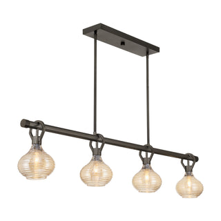 Sheriden Four Light Chandelier in Mediterranean Bronze