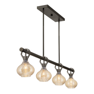 Sheriden Four Light Chandelier in Mediterranean Bronze