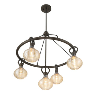 Sheriden Five Light Chandelier in Mediterranean Bronze