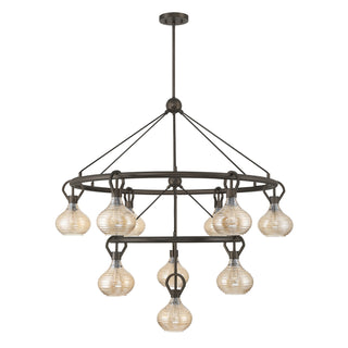 Sheriden Ten Light Chandelier in Mediterranean Bronze