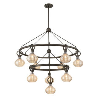 Sheriden Ten Light Chandelier in Mediterranean Bronze
