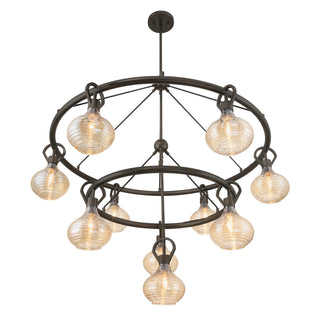 Sheriden Ten Light Chandelier in Mediterranean Bronze