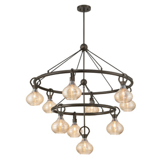 Sheriden Ten Light Chandelier in Mediterranean Bronze