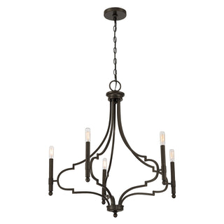 Woodlawn Five Light Chandelier in Mediterranean Bronze