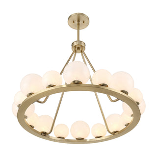 Loudon 16 Light Chandelier in Noble Brass
