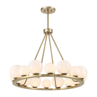 Loudon 16 Light Chandelier in Noble Brass