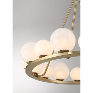 Loudon 16 Light Chandelier in Noble Brass