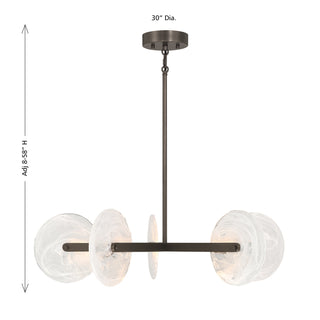 Ainslie LED Chandelier in Mediterranean Bronze