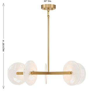 Ainslie LED Chandelier in Warm Brass