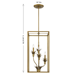 Strathmore Four Light Pendant in Antique Patina