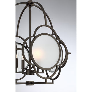 Damen Four Light Pendant in Mediterranean Bronze