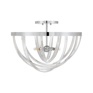 Jennings Four Light Semi-Flush Mount in Polished Chrome