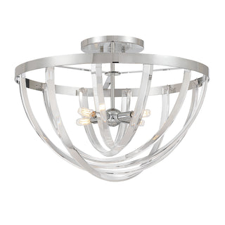Jennings Four Light Semi-Flush Mount in Polished Chrome
