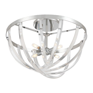 Jennings Four Light Semi-Flush Mount in Polished Chrome