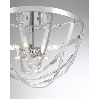 Jennings Four Light Semi-Flush Mount in Polished Chrome