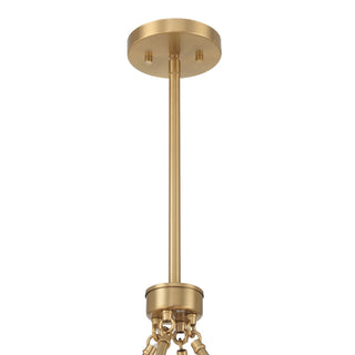 Chalfont Four Light Pendant in Warm Brass