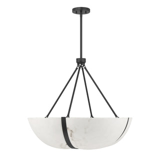 Chalfont Four Light Pendant in Matte Black