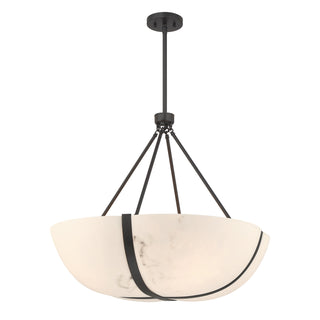 Chalfont Four Light Pendant in Matte Black
