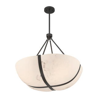 Chalfont Four Light Pendant in Matte Black