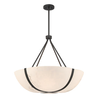 Chalfont Four Light Pendant in Matte Black