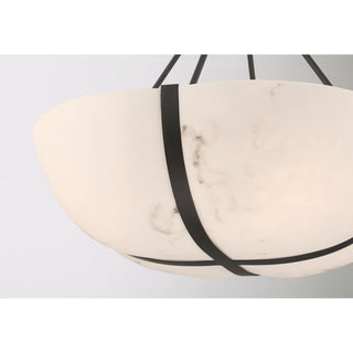 Chalfont Four Light Pendant in Matte Black