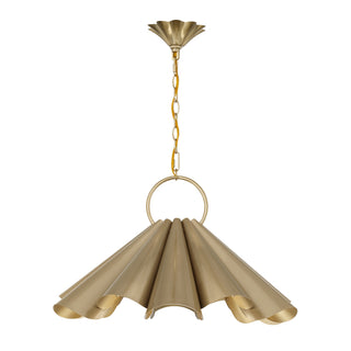 Vinton Three Light Pendant in Noble Brass