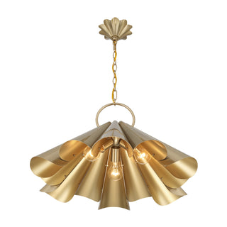 Vinton Three Light Pendant in Noble Brass