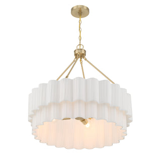 Tucker Four Light Pendant in Noble Brass