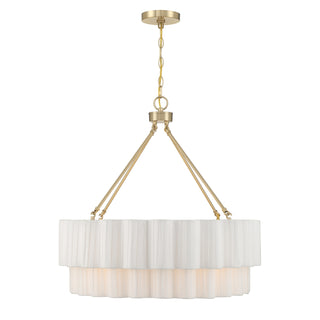 Tucker Four Light Pendant in Noble Brass