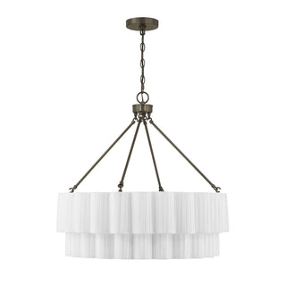 Tucker Four Light Pendant in Mediterranean Bronze