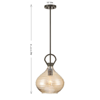 Sheriden One Light Pendant in Mediterranean Bronze