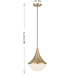 Ogdon One Light Pendant in Noble Brass