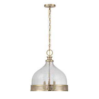 Stern Three Light Pendant in Noble Brass