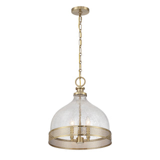 Stern Three Light Pendant in Noble Brass