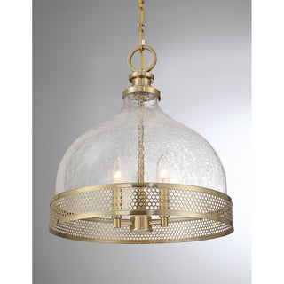 Stern Three Light Pendant in Noble Brass