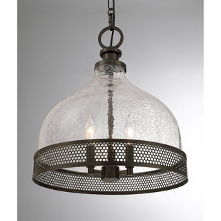 Stern Three Light Pendant in Mediterranean Bronze